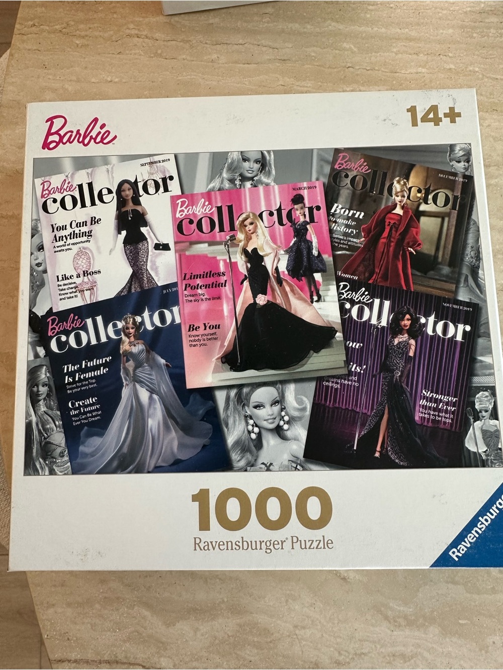 Ravensburger 1000-Piece Barbie Collector Puzzle - White Box with Pink Accents
